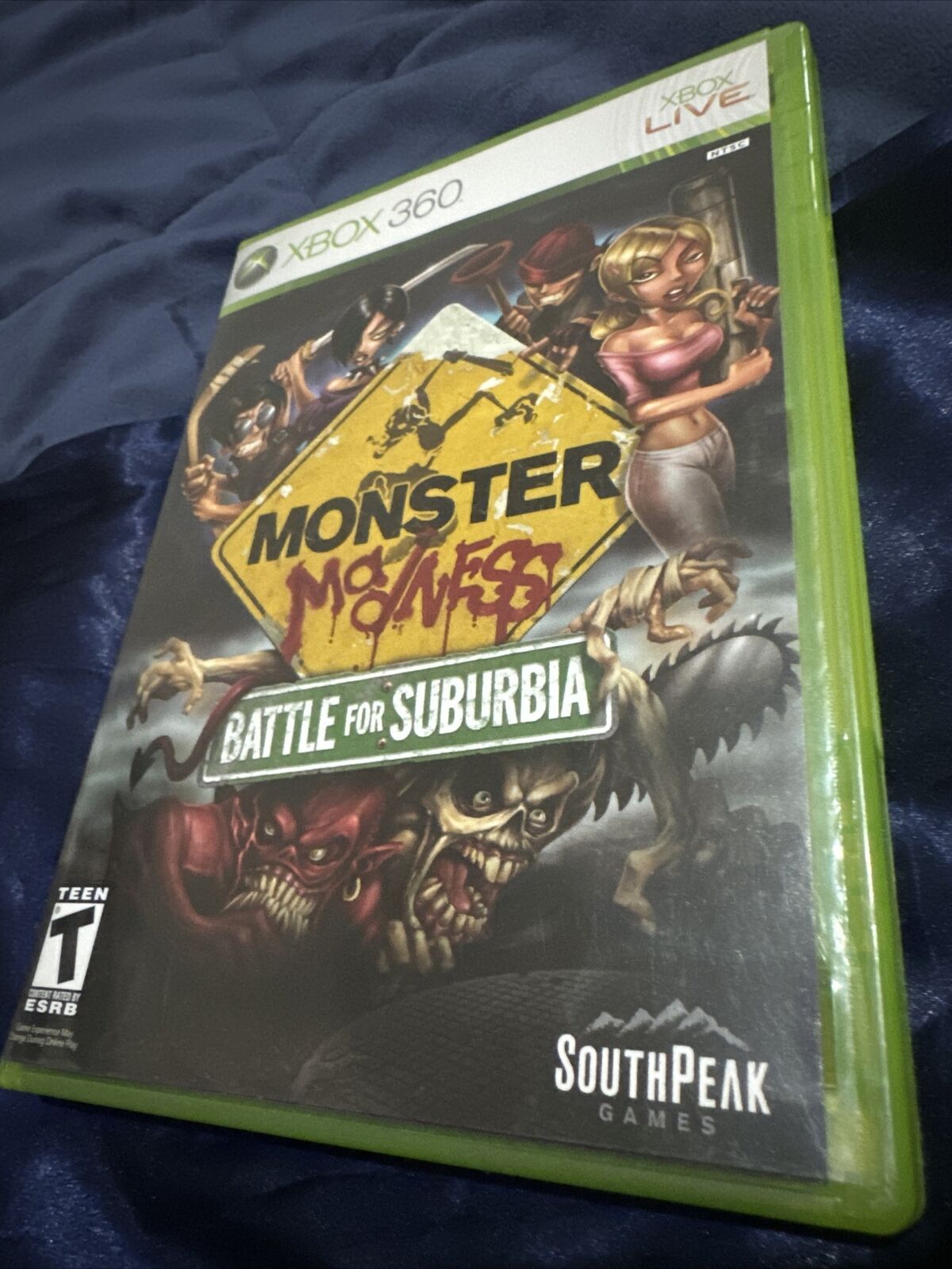 Monster Madness: Battle for Suburbia (Microsoft Xbox 360, 2007) CIB W/ Comic