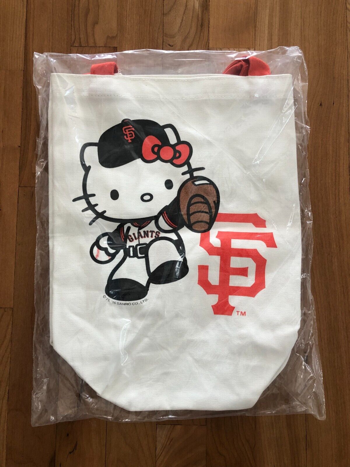 San Francisco Giants Hello Kitty Tote Purse Bag White Orange Canvas SGA New