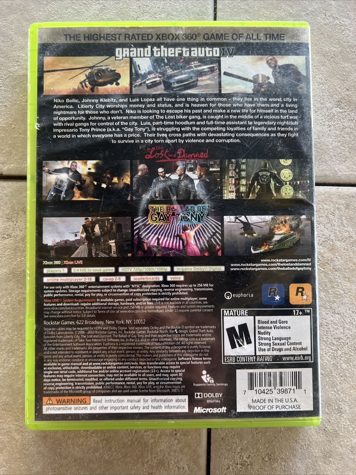 Grand Theft Auto IV GTA 4 & Episodes From Liberty City Xbox 360 W/manual No Map