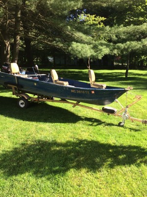 fishing boat, motor, trailer package