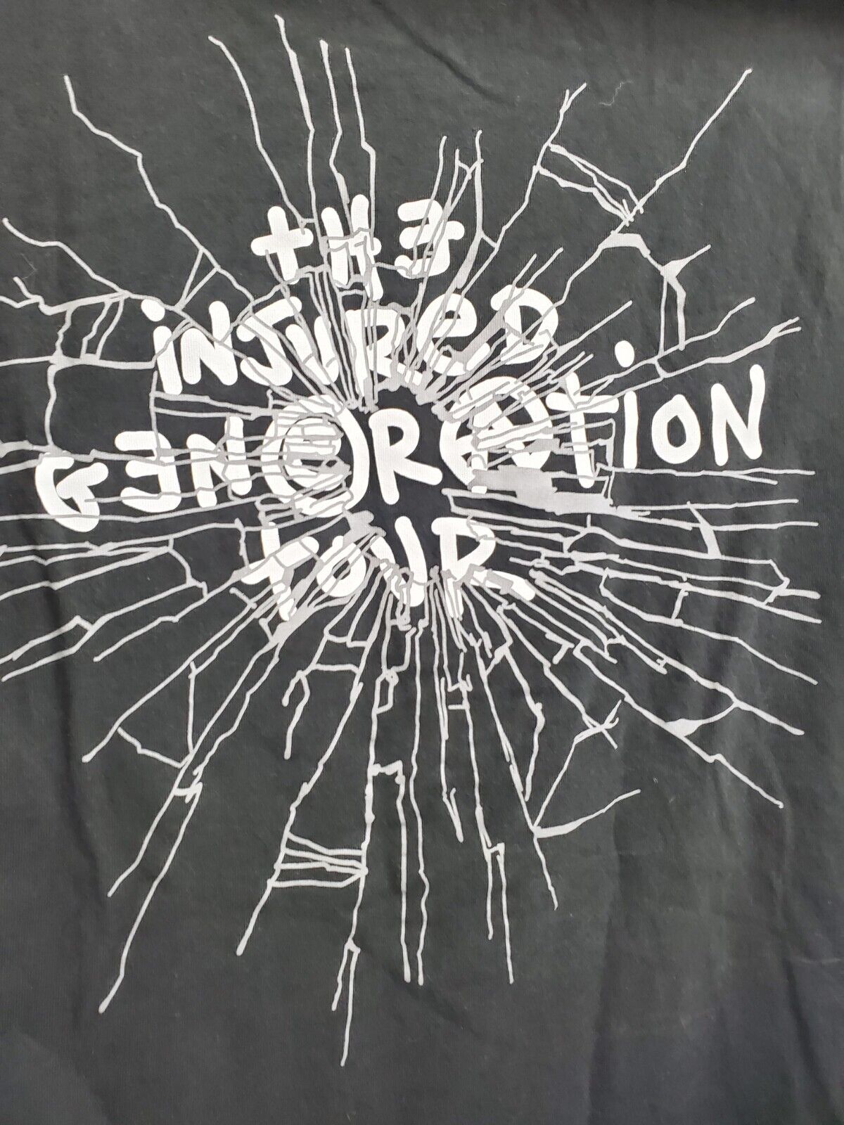 ASAP Rocky Injured Generation Tour T Shirt Size Small Black Short Sleeve 2019