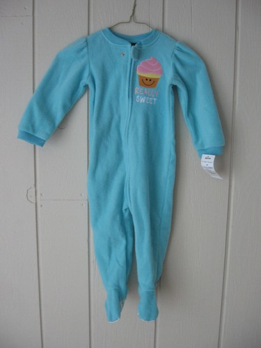 New-w-Tag-Blue-JOE-BOXER-GIRLS-Sz-3T-PAJAMAS-Blanket-SLEEPER-Footed-FLEECE