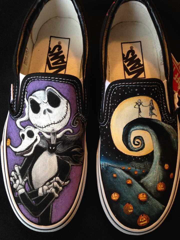 Custom Vans,Toms Shoes Disney's Nightmare Before Christmas