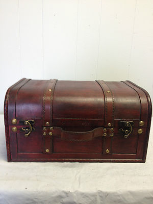 Faux Leather Decorative Wooden Storage Trunk (HF ...