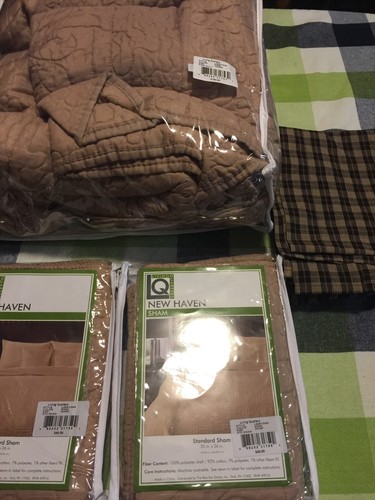 Curtains Ideas black and khaki curtains : Quarter King Quilt Shams Curtains Set Khaki & Black & Tan Plaid ...