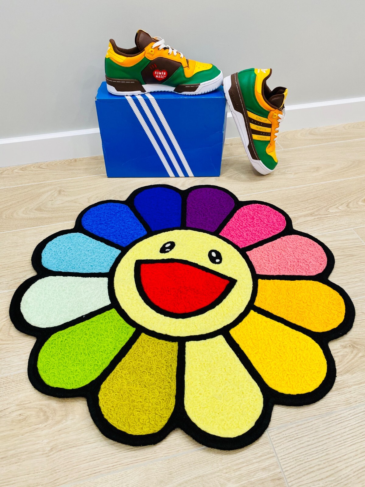 村上隆 Zingaro Flower Floor Mat / Rainbow Flower Floor Mat Rainbow Zingaro 村上隆マット Flower Floor