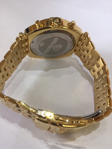 Pre-owned Aqua Master Men  Jojo Jojino Joe Rodeo Yellow Metal Band 48mm Diamond Watch W351