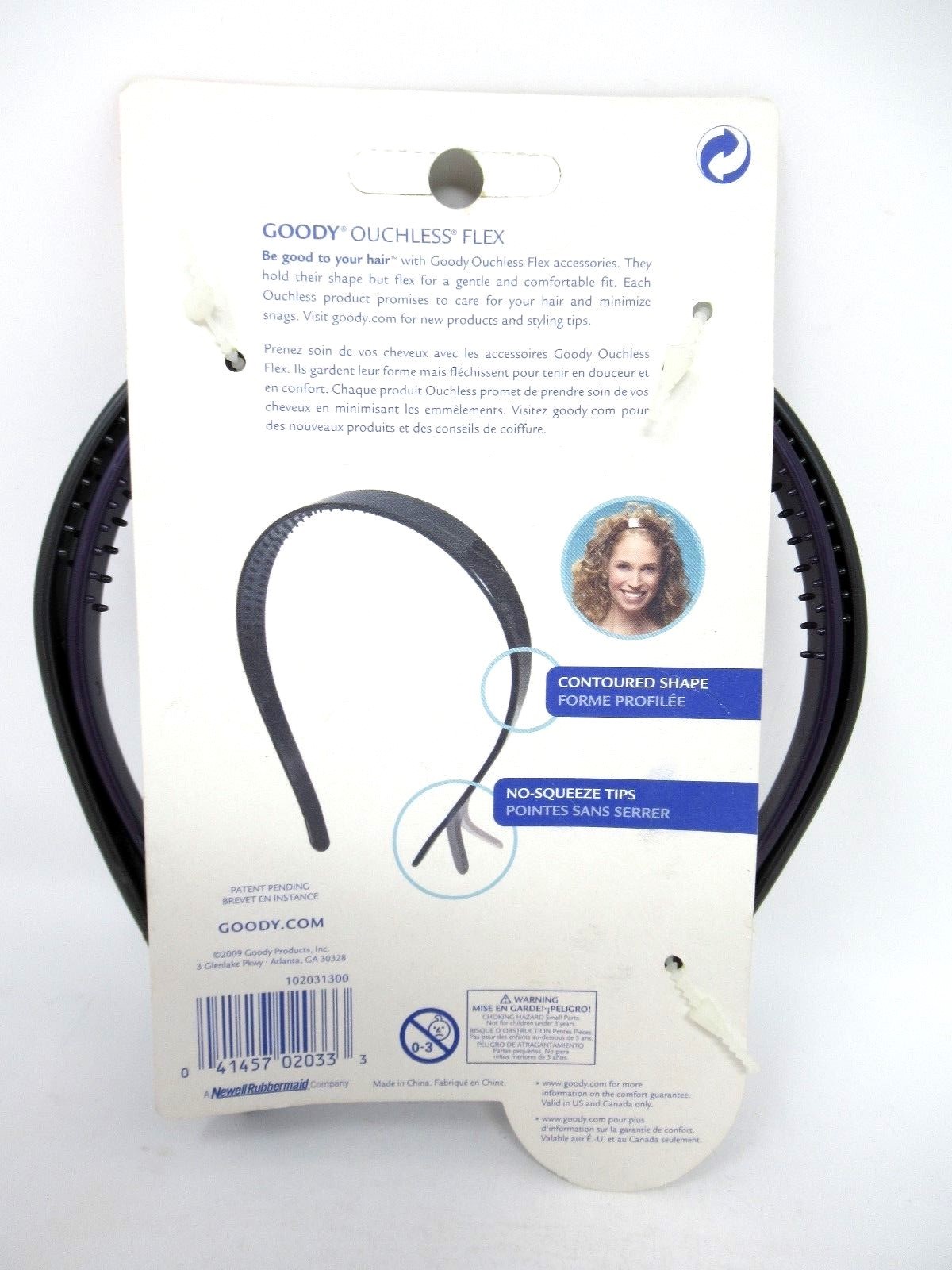 Goody Ouchless Flex Pressure Free Headband 1 Black 1 Puple 2 Total