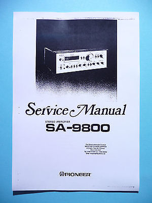Service manual manual for Pioneer SA-9800