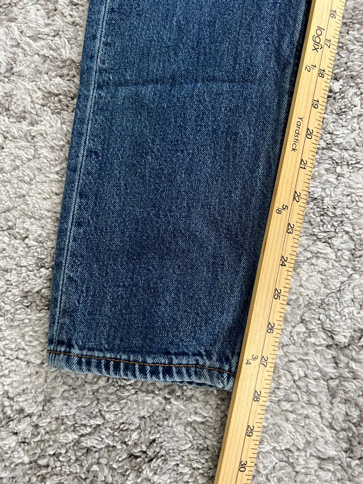 Levis 502 Jeans Mens 28x30 Blue Stretch Regular Fit Straight Pocket Casual Denim