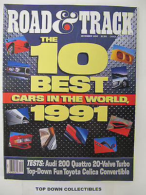 Road and Track Magazine  December 1990  The Ten Best Cars In The World  