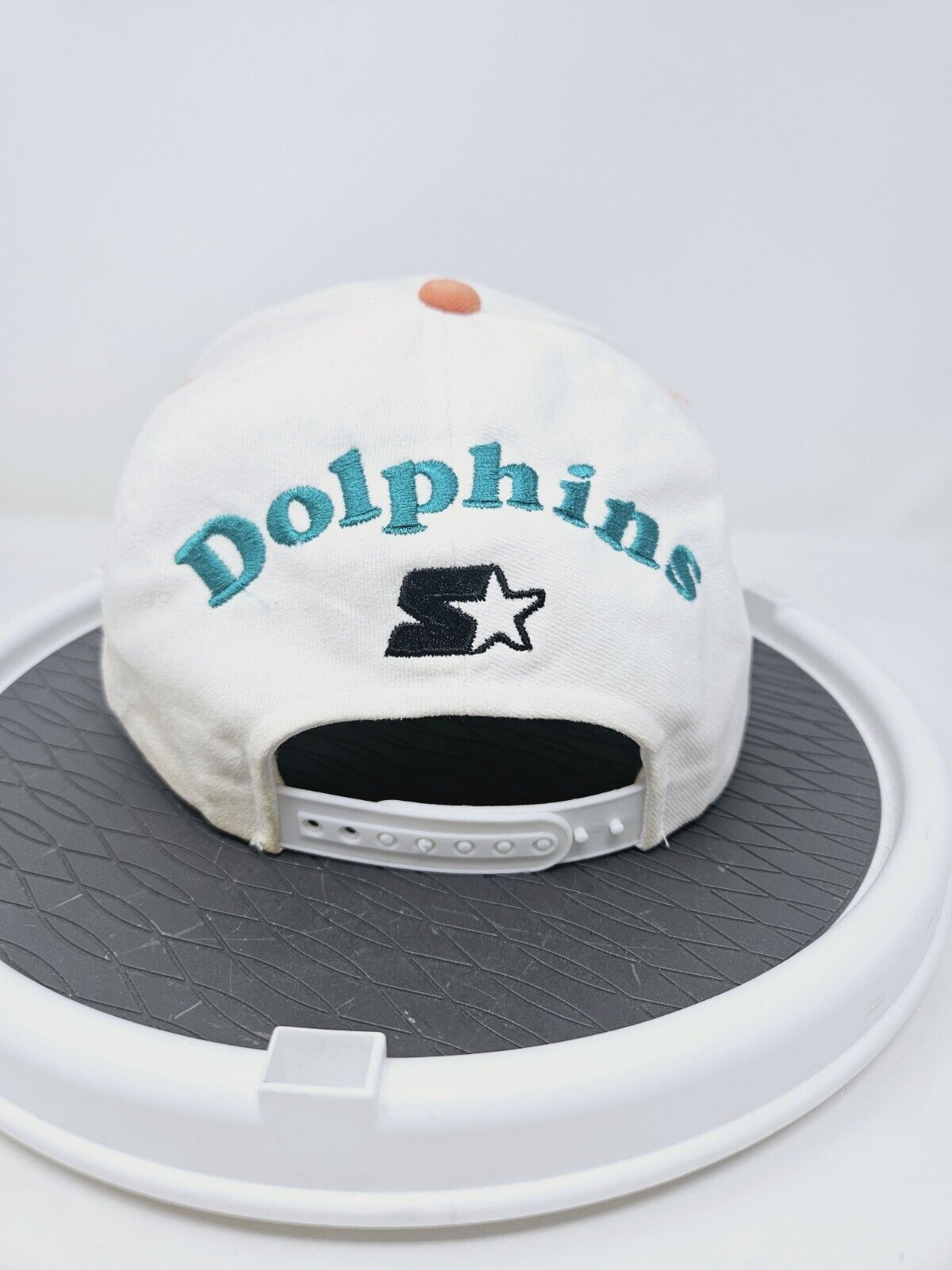 Vintage Miami Dolphins Starter Embroided Snapback 90s Back Hit Used Condition 