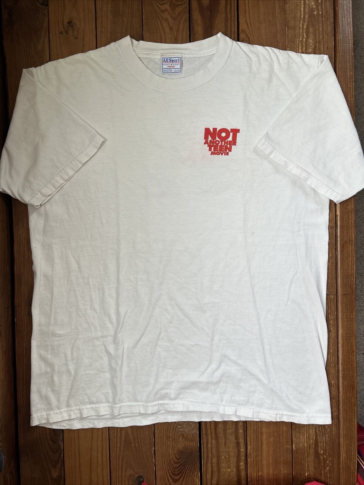 Vintage 2001 Not Another Teen Movie White Promo T-Shirt Size XL