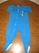 PADDINGTON BEAR vtg blue sleeper 2T infant pajamas British teddy UK icon footed