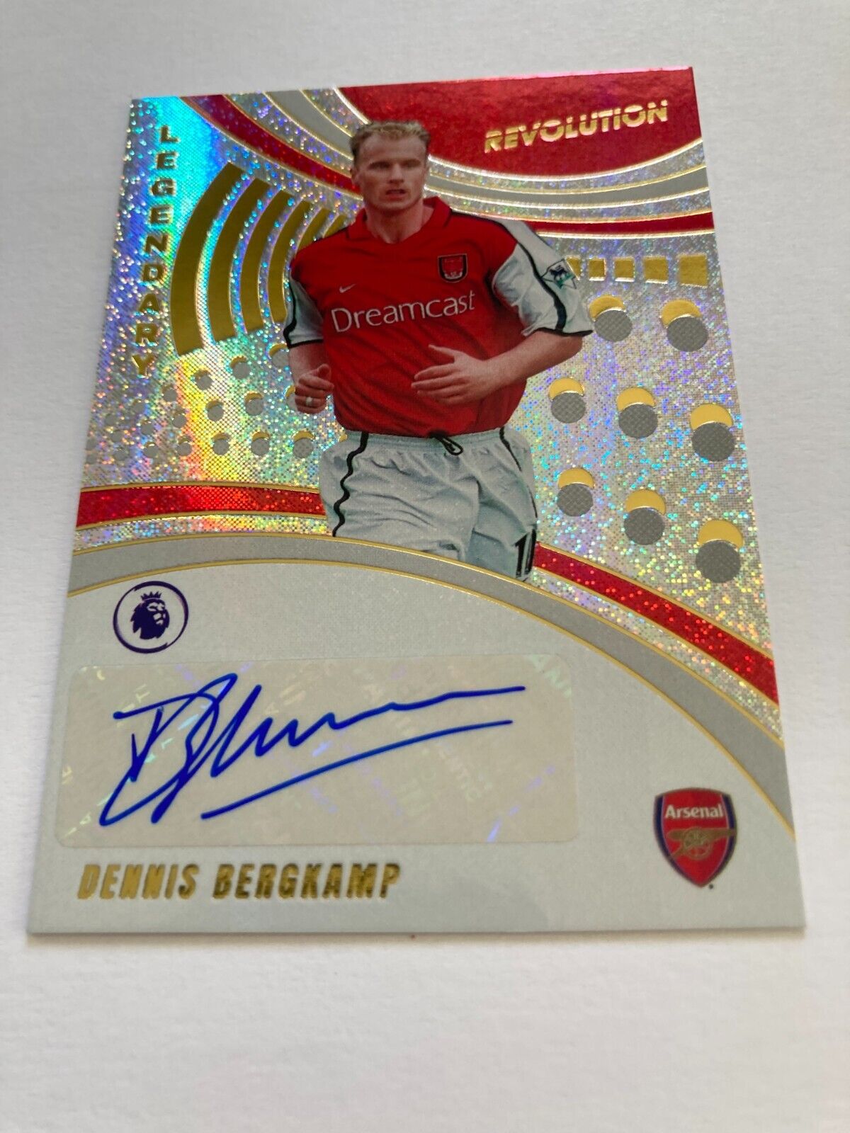 2021-22 Panini Revolution EPL Dennis Bergkamp Legendary Autographs Auto Arsenal