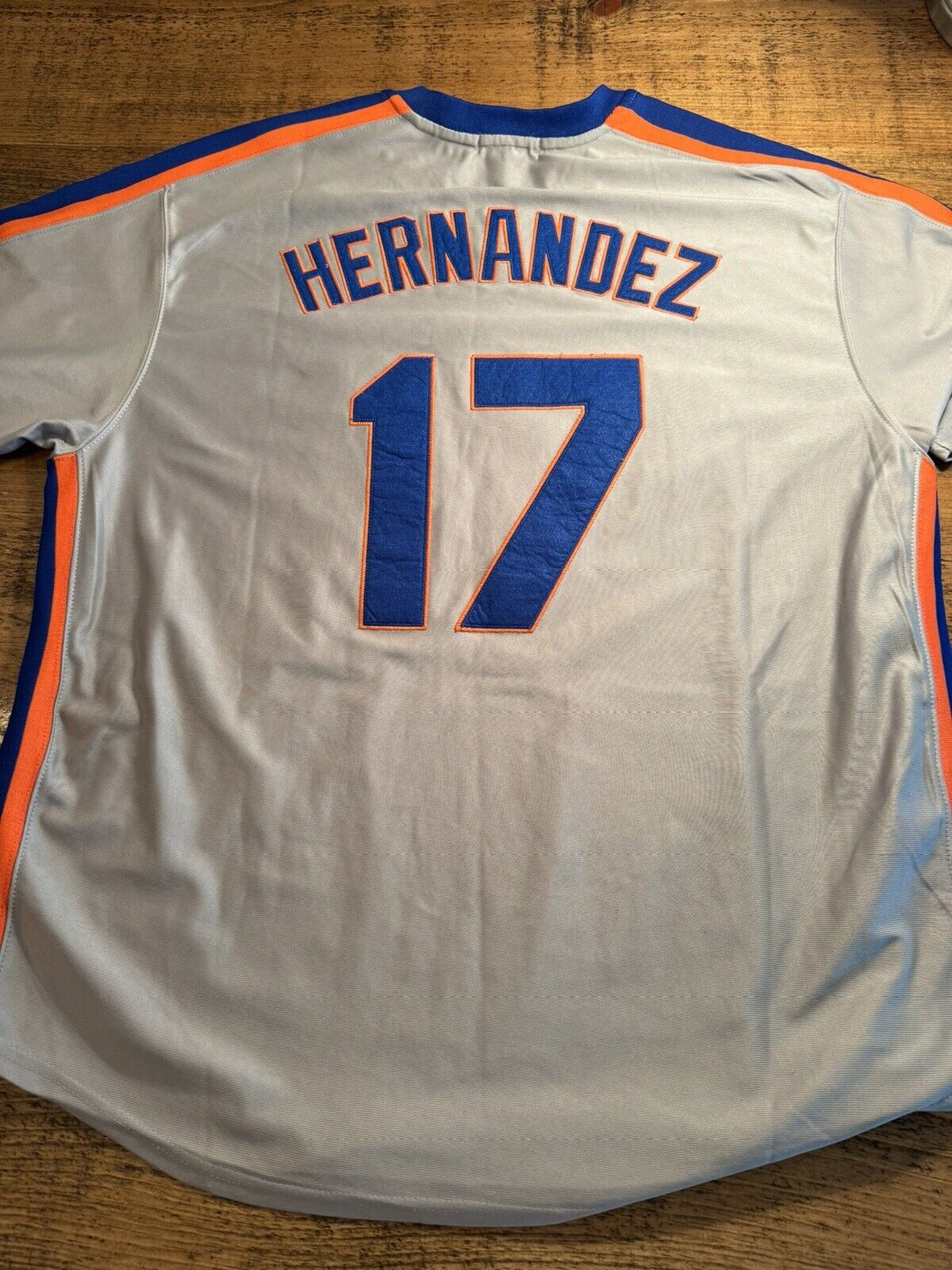 Vintage Keith Hernandez New York Mets Road 1985 Mitchell Ness Jersey 17