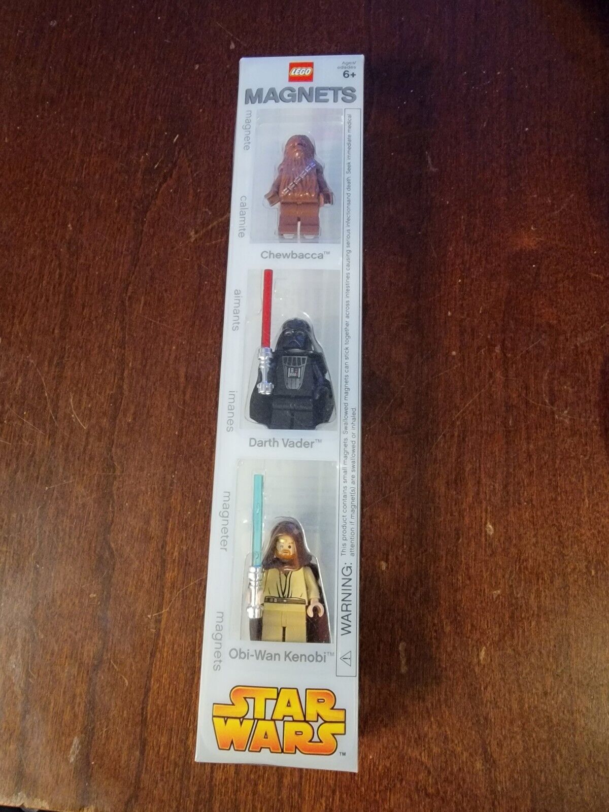 LEGO Star Wars Minifigure Magnet Chewbacca Darth Vader Obi-Wan Kenobi 4269242