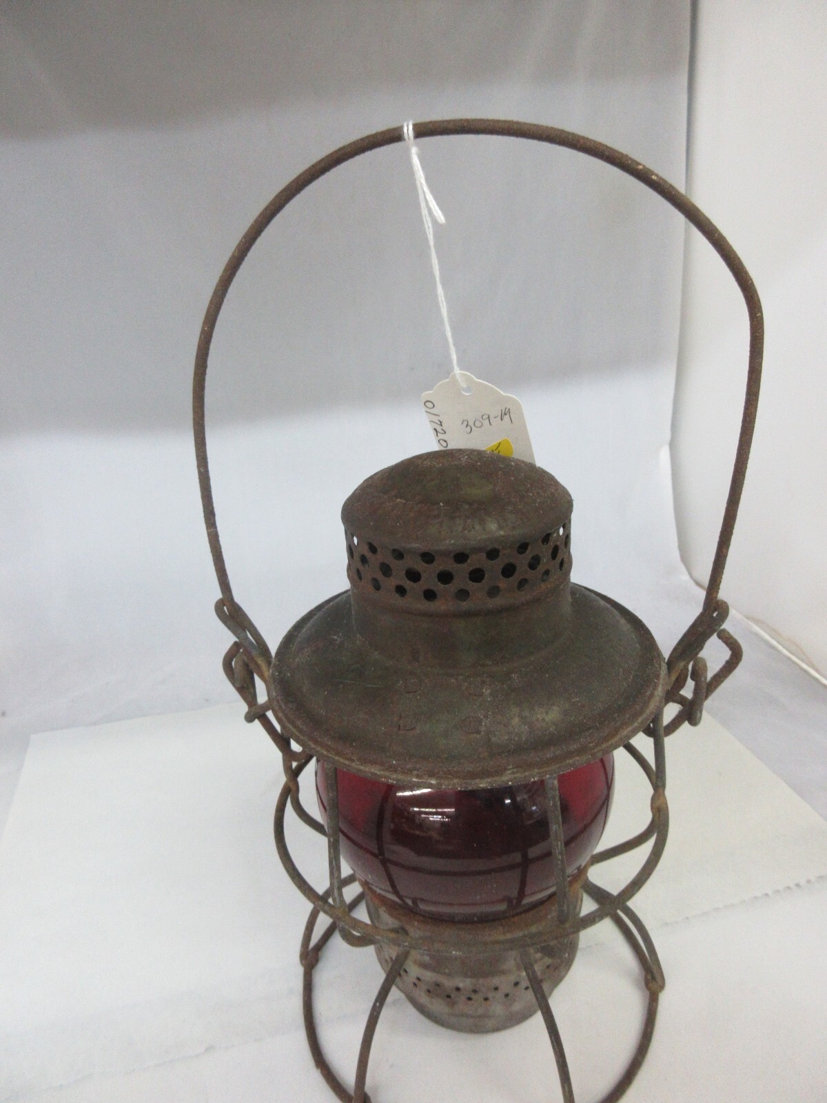 VINTAGE RAILROAD ARMSPEAR RED GLOBE LENS LANTERN 309-M 海外 即決 ...