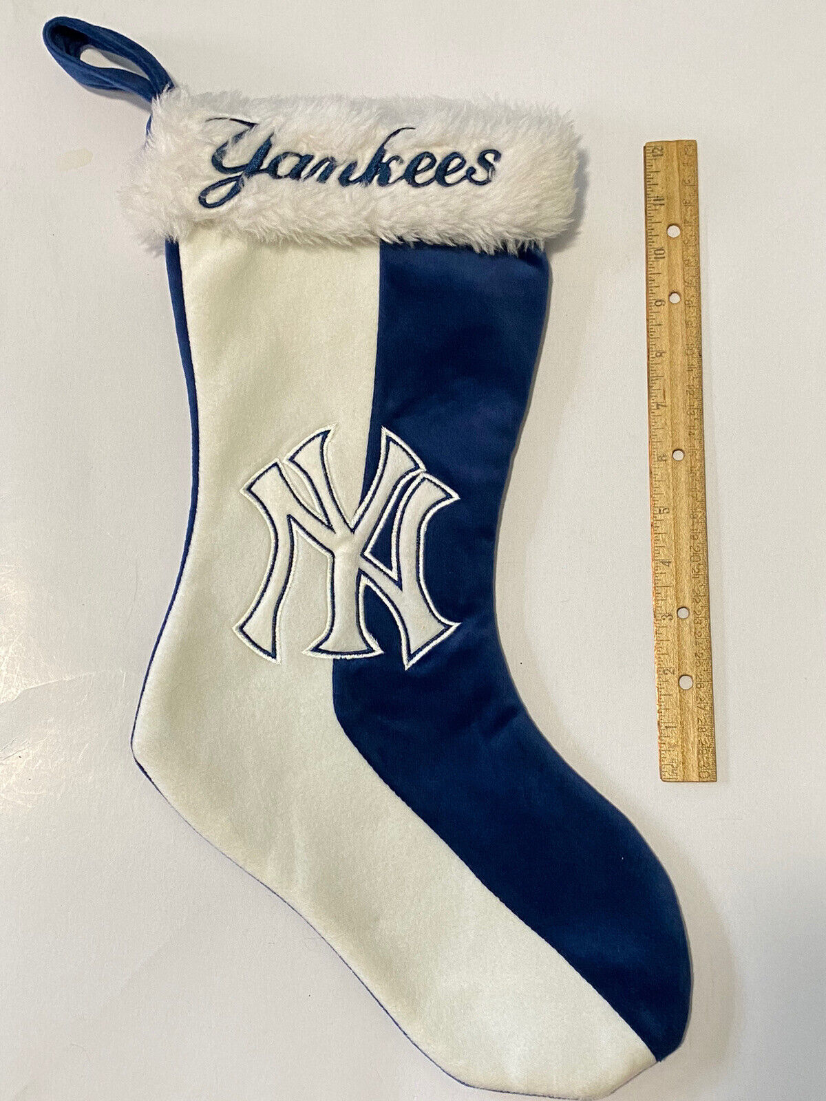 Forever Collectibles New York Yankees 18" Christmas Stocking Faux Fur Embroidery