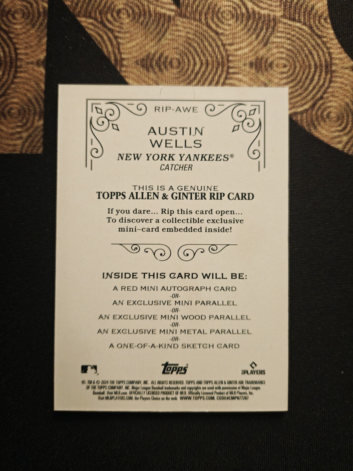 Yahoo!オークション 2024 Topps Allen & Ginter Austin Wells RC Roo...