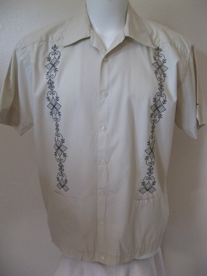 rockabilly bowling shirt l retro bc ethic lounge sewn panel latin 