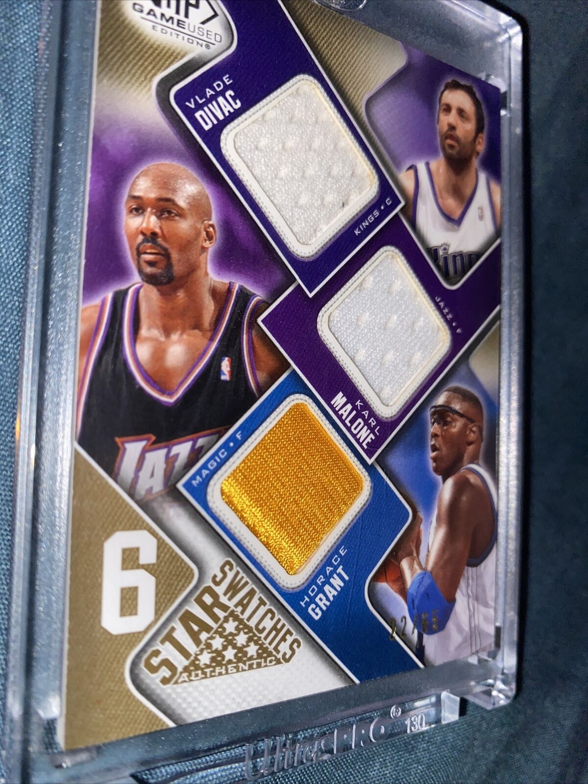 2007 SP Game Used  6 Star Swatches Kobe Bryant, Shaquille O’Neal Jersey Card