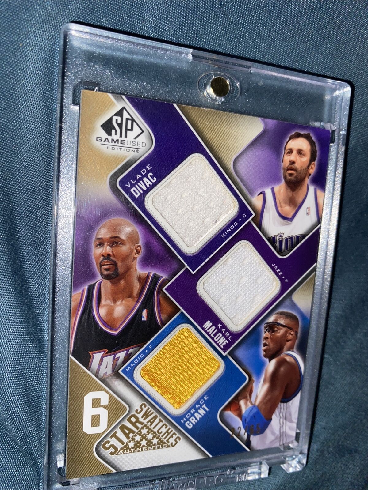 2007 SP Game Used  6 Star Swatches Kobe Bryant, Shaquille O’Neal Jersey Card
