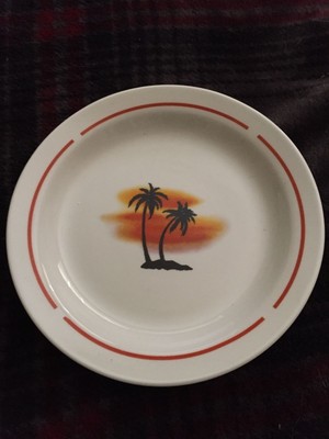 JOE BOXER Palm Tree Plate RARE new ...