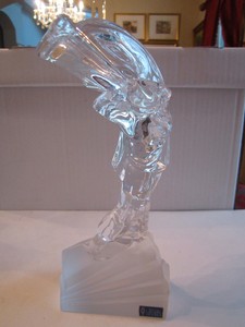 Cristal DE Sevres France Golf Award Statue Crystal Figurine 10" Tall