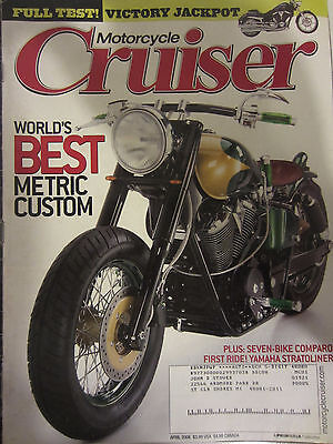 Motorcycle Cruiser Magazine April 2006 Worlds best Metric Custom Seven Bike