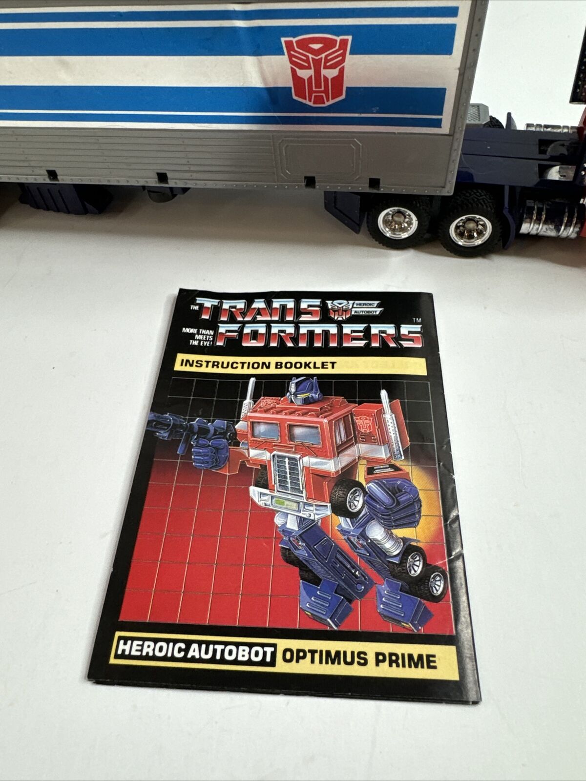 Vintage 1984 Transformer G1 Optimus Prime & Trailer Hasbro Takara INCOMPLETE