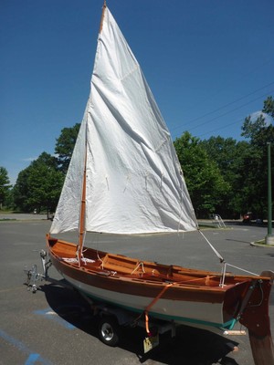 Sailboat Sailing Rowing Dory wood Lowell’s Boat Shop with Trailer