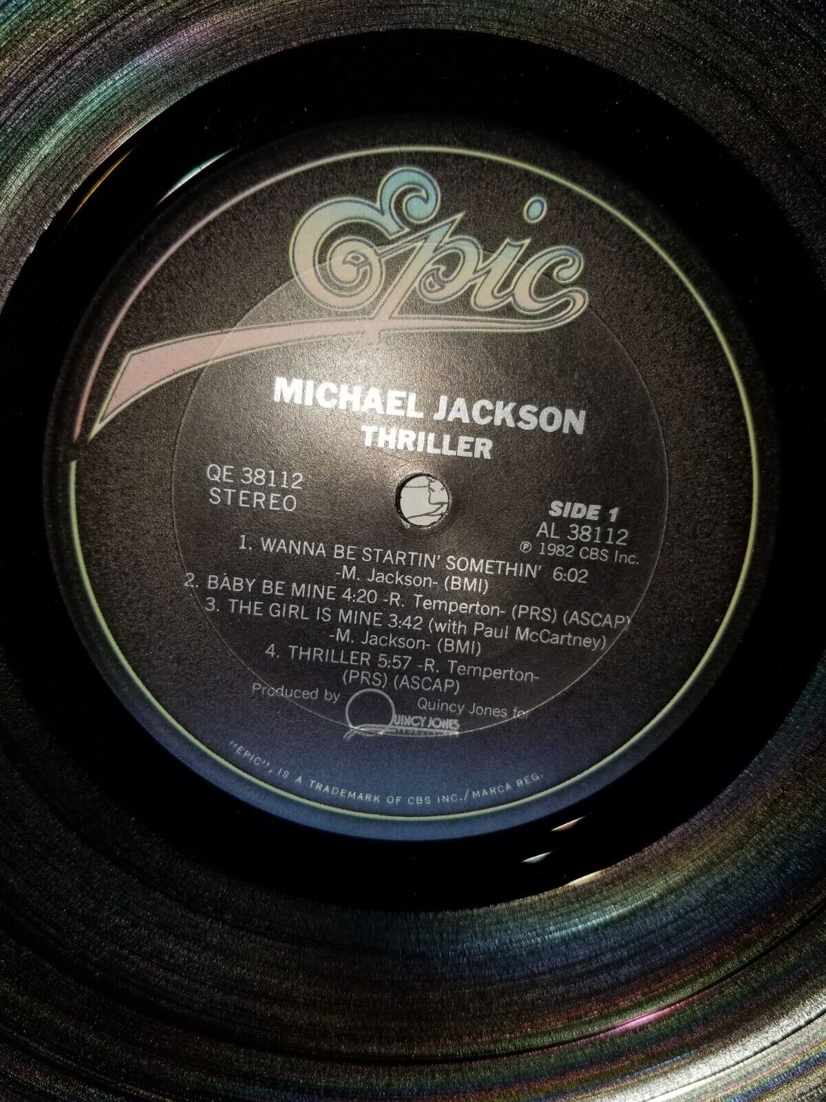 michael jackson thriller vinyl original