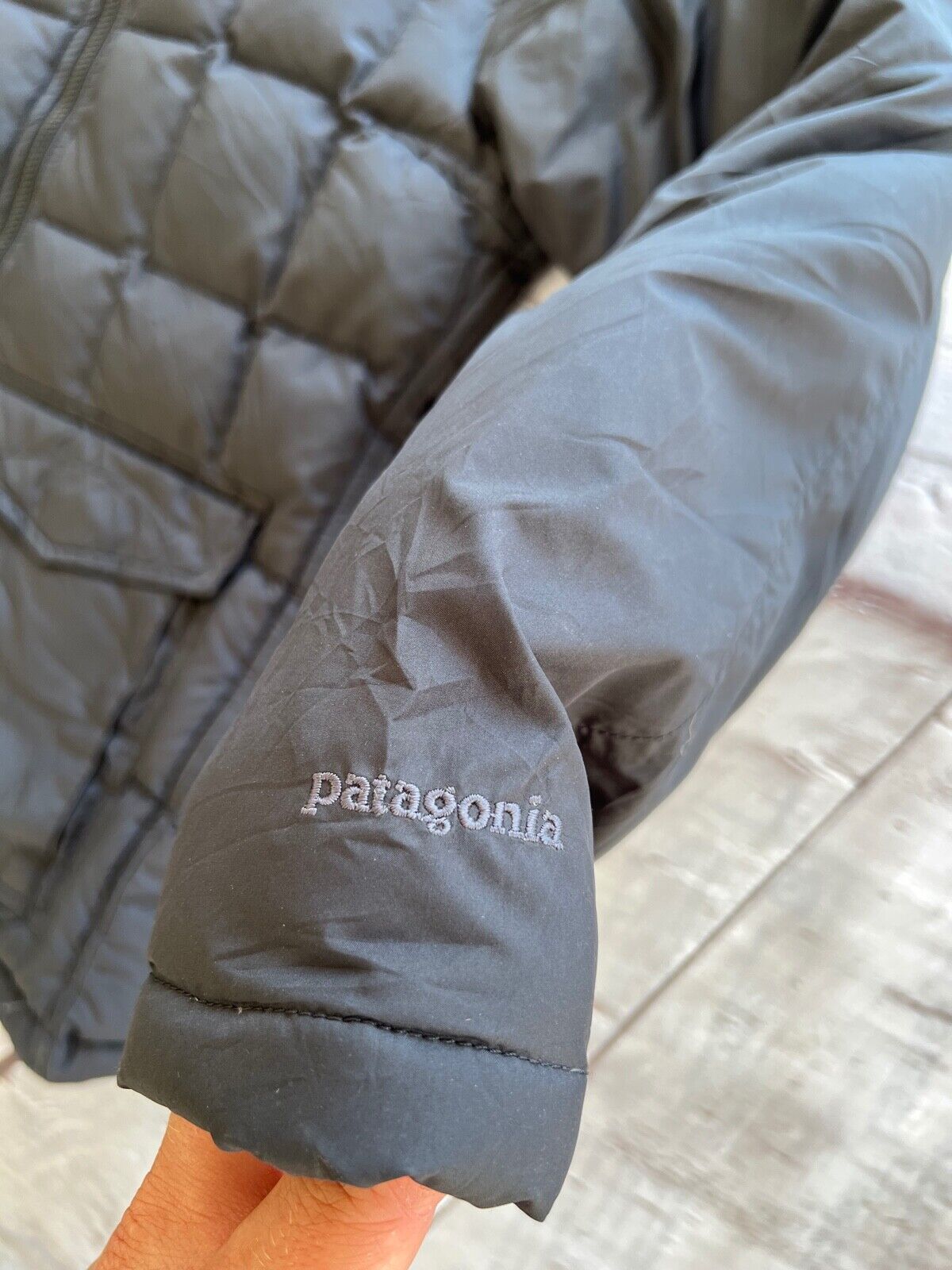 Womens PATAGONIA Black Full Zip Get Down Goose Puffer Sweater Jacket Medium  海外 即決 - rama-soft.com