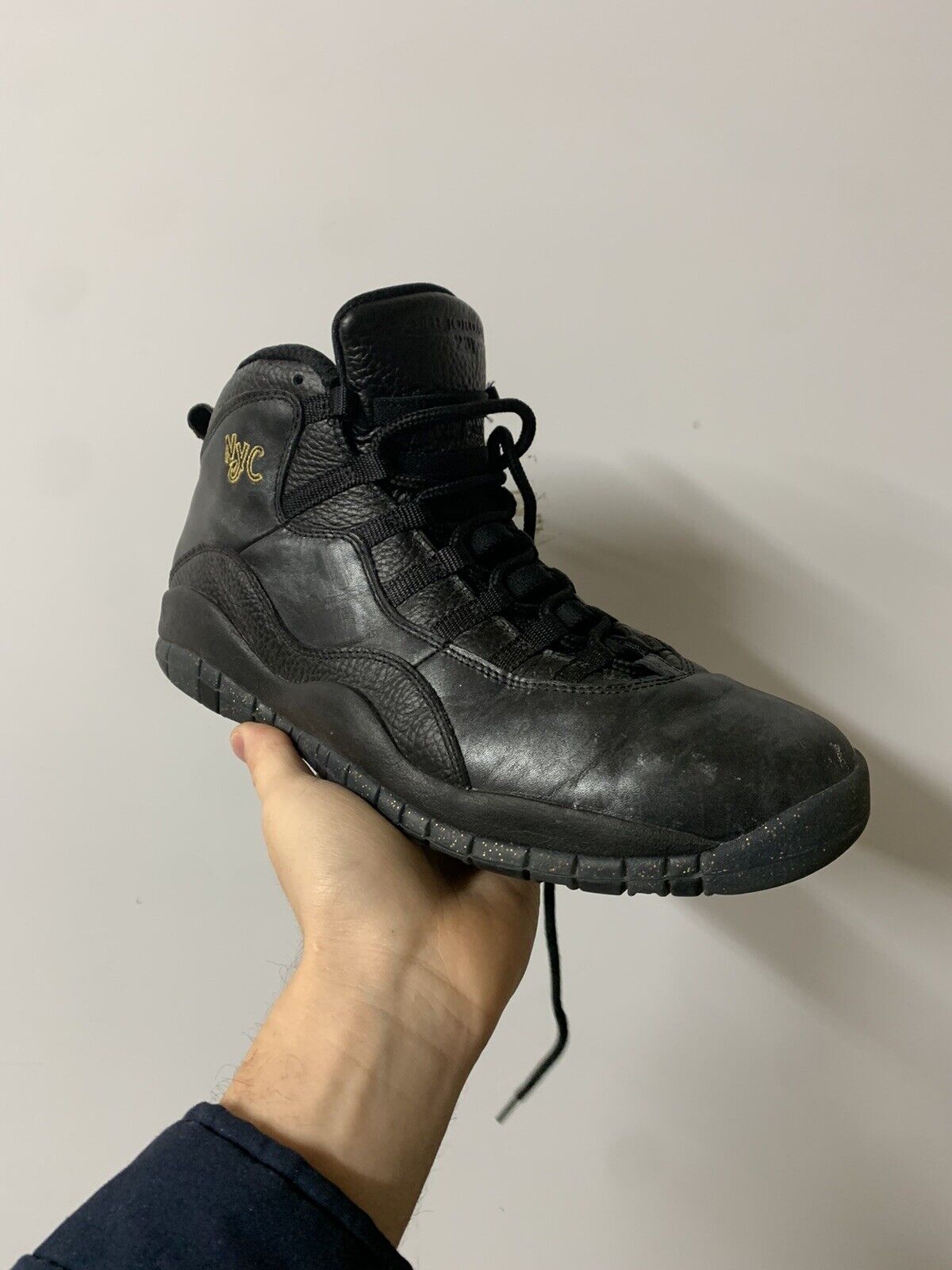 Nike Air Jordan 10 X NYC Black Mens Size 11 310805-012 Leather Retro