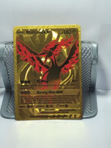 Custom Pokemon Black Foil Card Moltres Fan Art Card