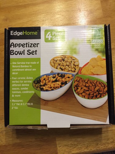 Edge Home Ceramic Appetizer Bowl Set with ...