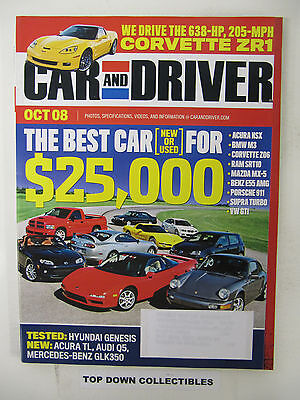 Car and Driver Magazine   October  2008     Best New Or Used Car For