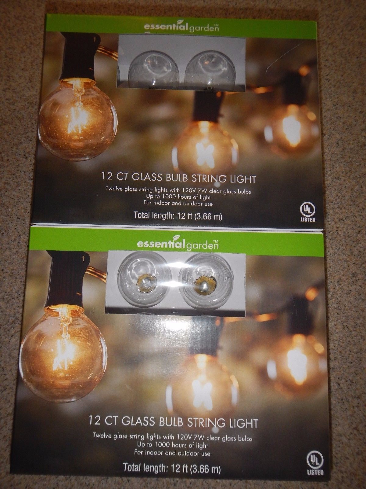 UPC 030539026455 product image for Essential Garden Indoor/outdoor 12 Count Clear Glass Bulb String Lights A214 | upcitemdb.com