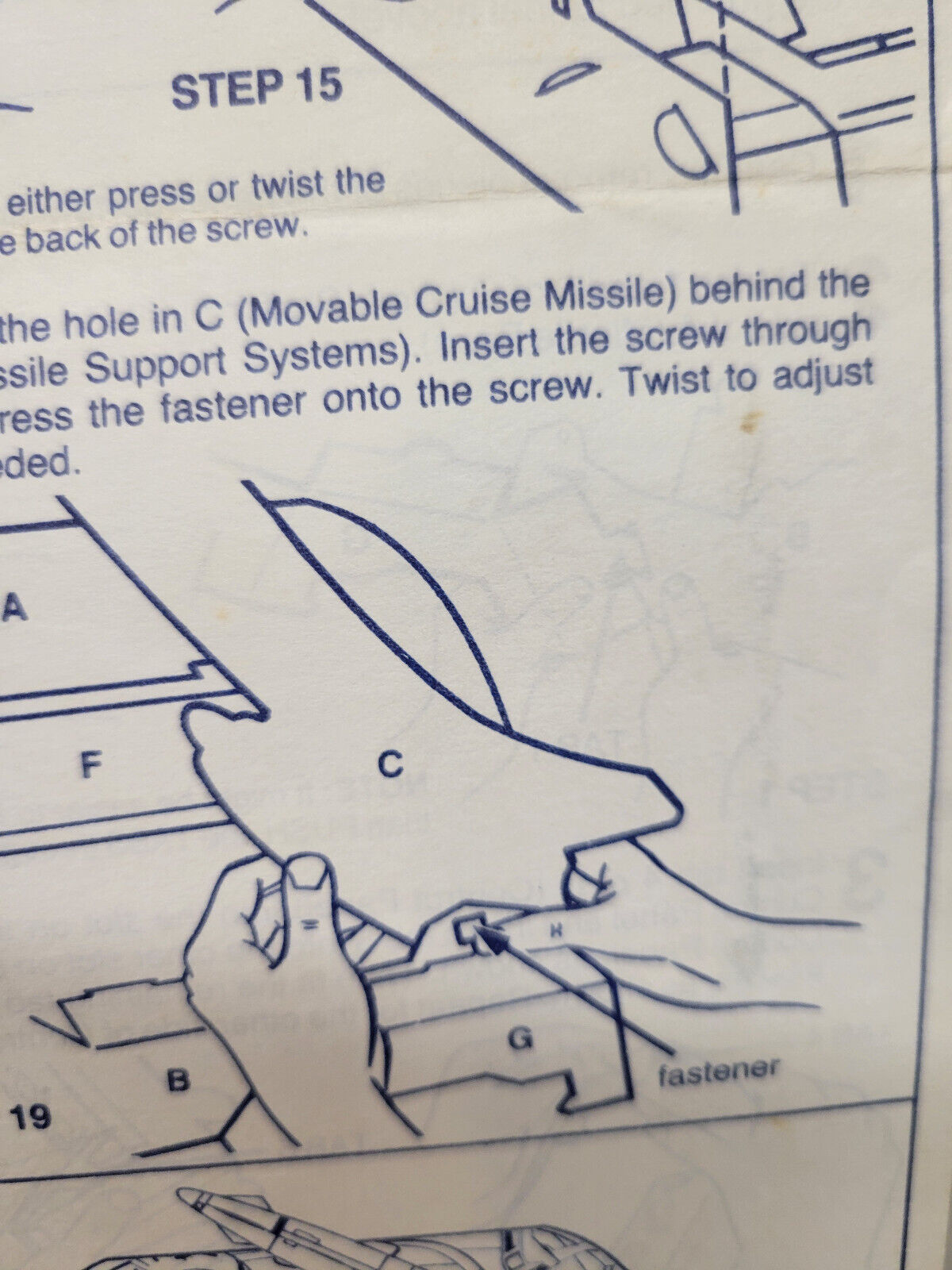1982 Vintage GI JOE MISSILE COMMAND HEADQUARTERS Blueprint Instructions Original