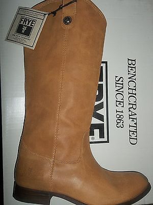 Pre-owned Melissa Button Frye  Cowboy Western Leather Boots 77162 Tan Tan 11m M Women
