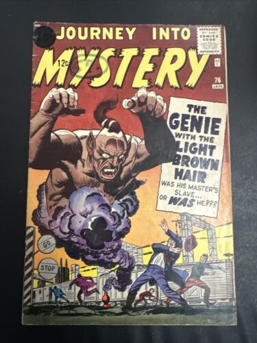 JOURNEY INTO MYSTERY #76 (Marvel Comics 1962) Black Circle Price Variant KIRBY