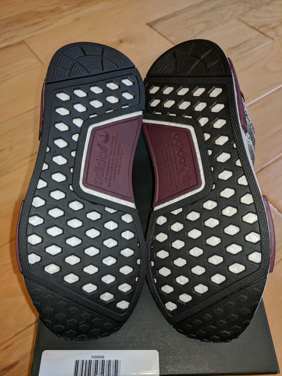 DS New Womens Adidas NMD R1 W Maroon Grey Black White S75231 DS New Womens Adidas NMD R1 W Maroon Grey Black White S75231