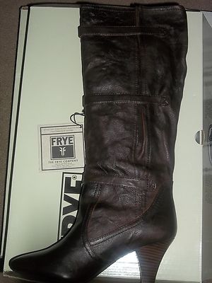 Pre-owned Frye Dannika 3 Strap Leather Boots 77338 Choose Size & Color Women Rare In Dark Brown