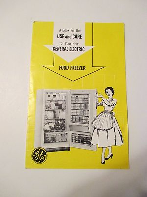 Vintage GENERAL ELECTRIC GE FOOD FREEZER Use & Care OWNERS MANUAL
