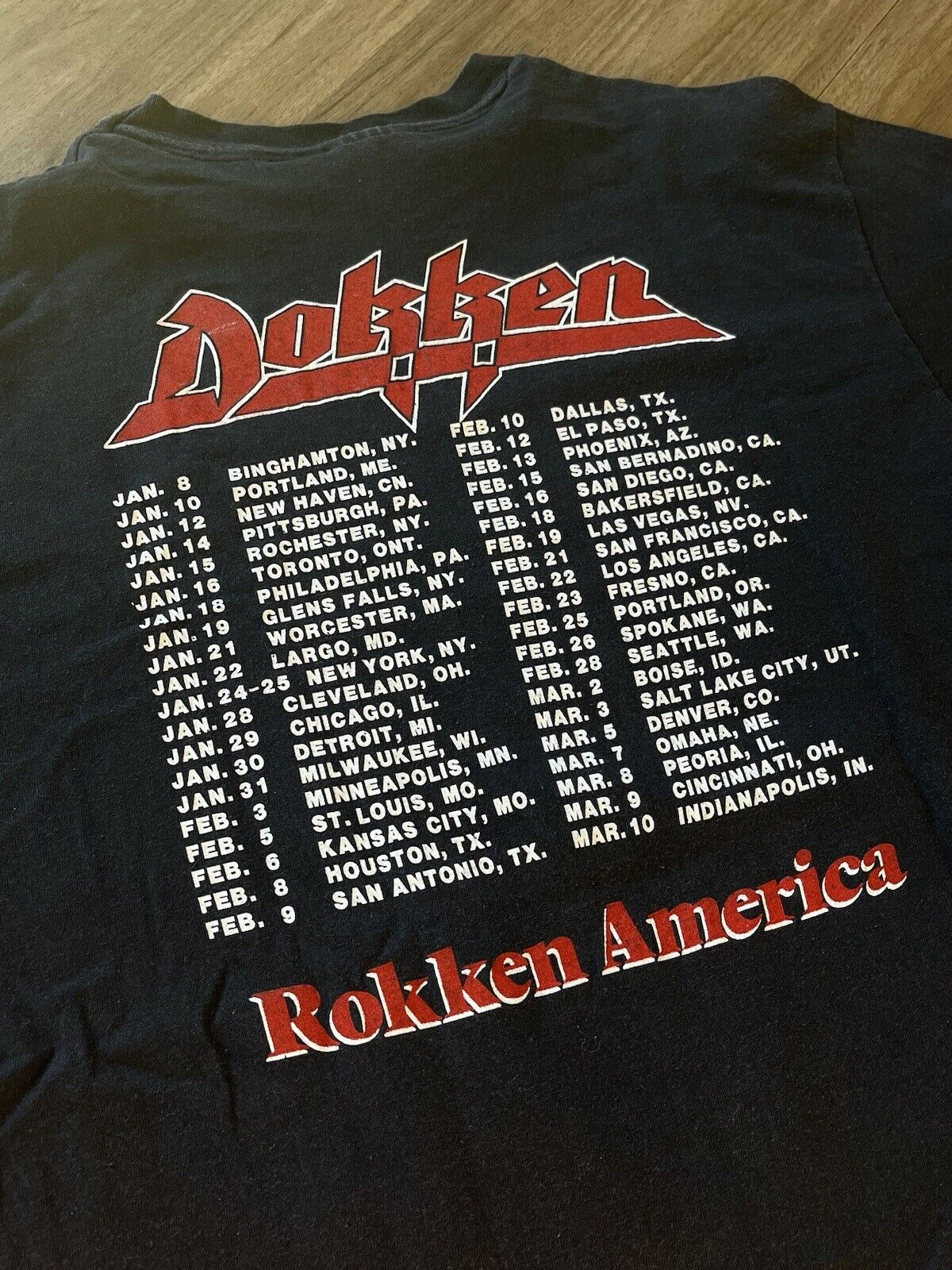 Vintage Dokken T-Shirt 1985 Under Lock & Key XL