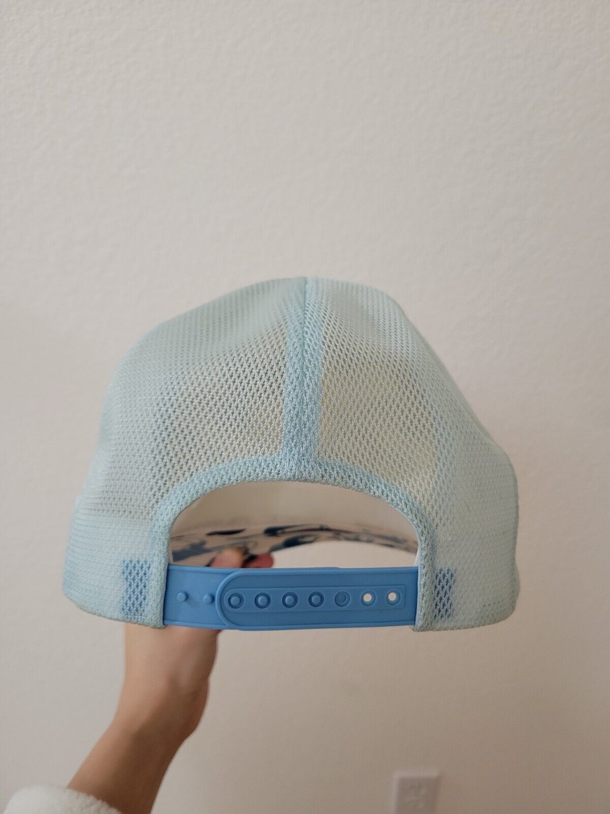 A Bathing Ape BAPE X Sanrio Baby Milo Blue Camo Snap Back Trucker Hat