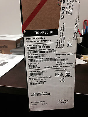 ##BEST DEAL##  ThinkPad 10 FR ATM/1.59ghz 10.1MTCH 4GB 128GB W8.1P