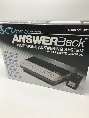 UPC 028377100680 product image for Cobra Answer Back Telephone Answering Machine Rc Dual Cassette Vintage 1985 | upcitemdb.com