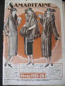 CATALOGUE MAGASINS SAMARITAINE HIVER 1925 MODE CHAUSSURES CHAPEAUX